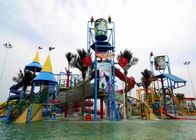 호텔을 위한 반대 UV 연한 녹청색 놀이터 어린이들 물 놀이 슬라이드