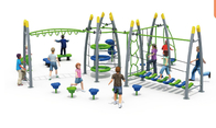 테마드 놀이공원의 아이들 야외 유일한 연한 녹청색 놀이터