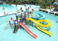 테마 공원을 위한 여름 야외 물 놀이터 올림픽 섬유 유리 슬라이드 가족 물 집