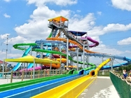 놀이공원의 섬유 유리 야외 나선형 슬라이드 물풀 슬라이드 놀이터